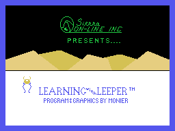 Learning with Leeper title screen for Colecovision